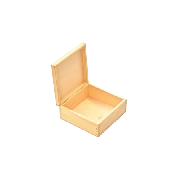 Drewniane pudełko  kwadratowe - małe - 12x12x5cm