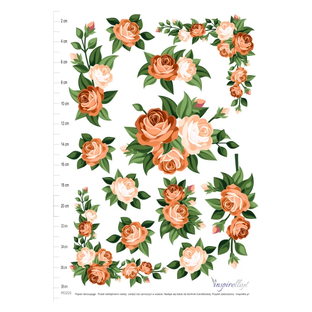 Papier decoupage: kwiaty