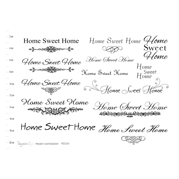 Papier decoupage do transferu: Home sweet home - ODBICIE LUSTRZANE
