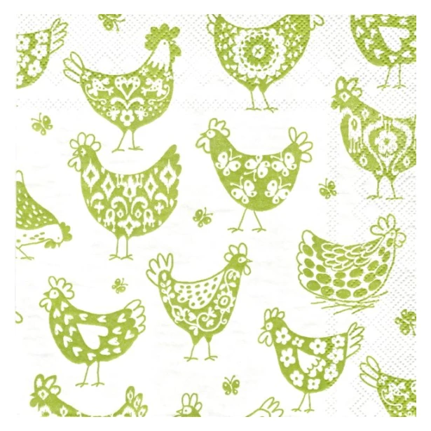 Serwetka - kurczaczki zielone
