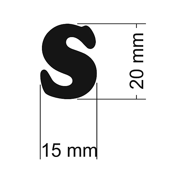 Literka do napisów S 20x15 mm