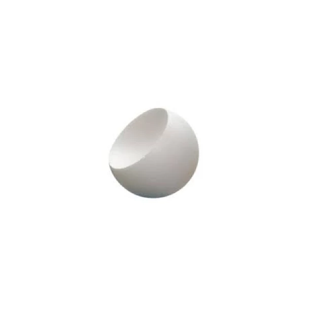 Bombka  WKLĘSŁA  plastikowa  biała 8 cm