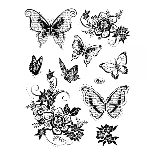 Stemple silikonowe Viva Decor - motyle, motylki