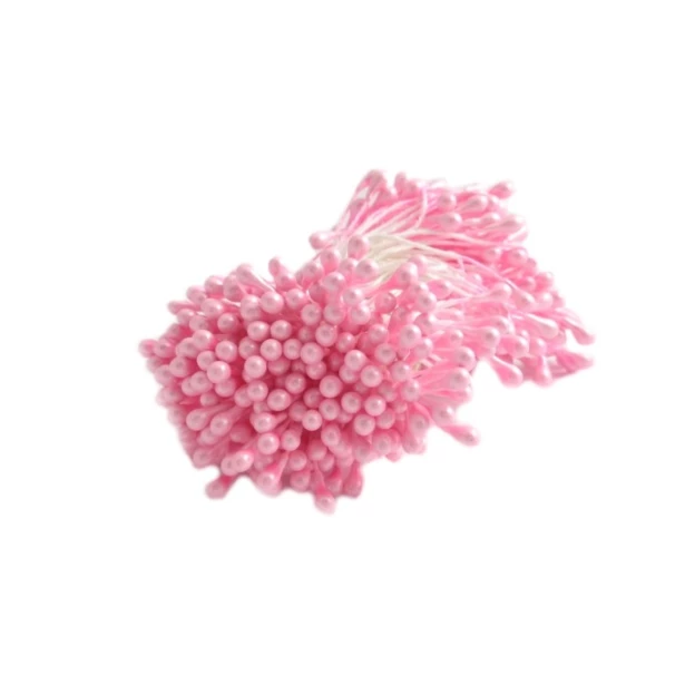 Pręciki perłowe jasno różowe 100 sztuk