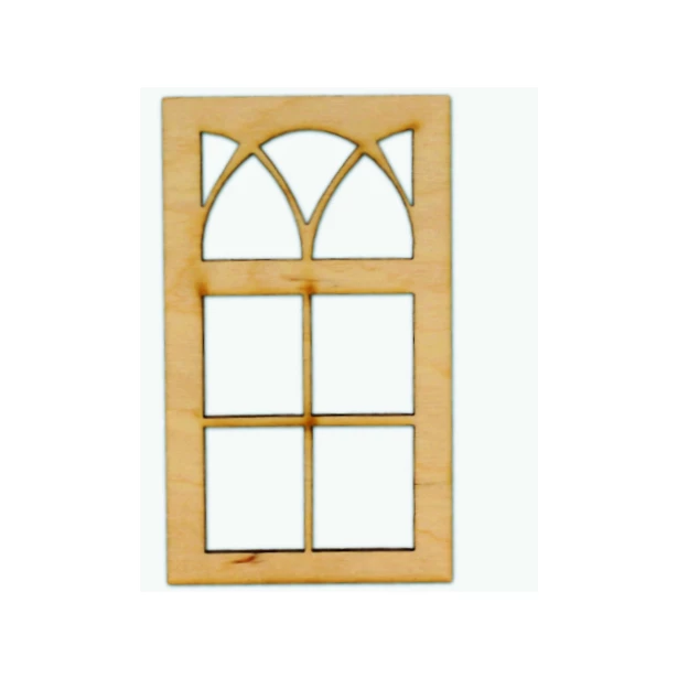 Prostokątne okno z witrażem 10x6cm