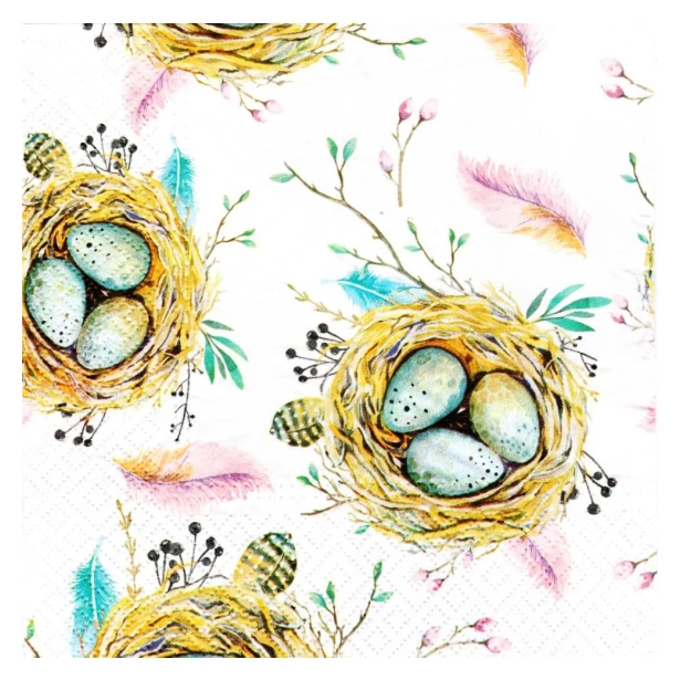 Serwetka - jajka w gniazdach