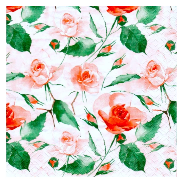 Serwetka - Kwiaty róże