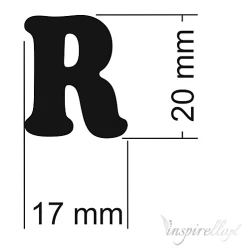 Literka do napisów R 20x17 mm