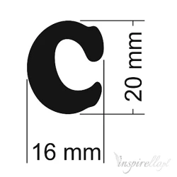 Literka do napisów C 20x16 mm