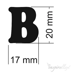 Literka do napisów B 20X17 mm