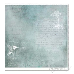 Papier scrapbooking - koliber, kwiaty, motyle