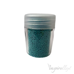 Mikrokulki niebiesko-turkusowe perłowe 1-1,5mm - ok. 20ml