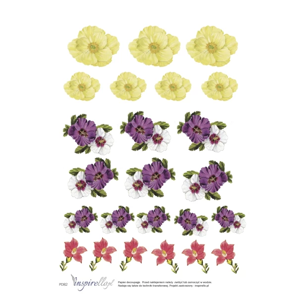 Papier decoupage - kwiaty