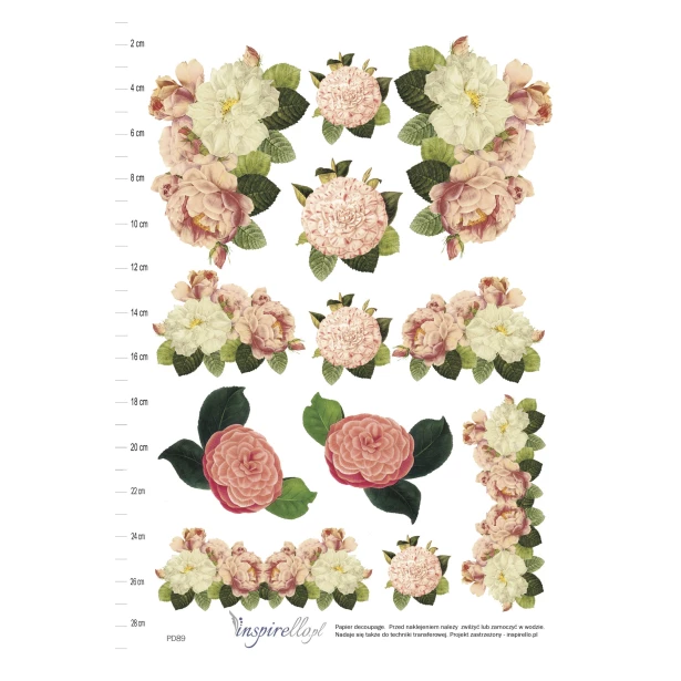 Papier decoupage - kwiaty