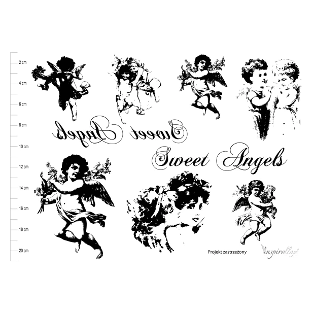 Papier decoupage - aniołki
