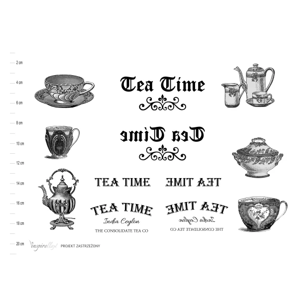 Papier decoupage: kuchnia, herbata, tea time