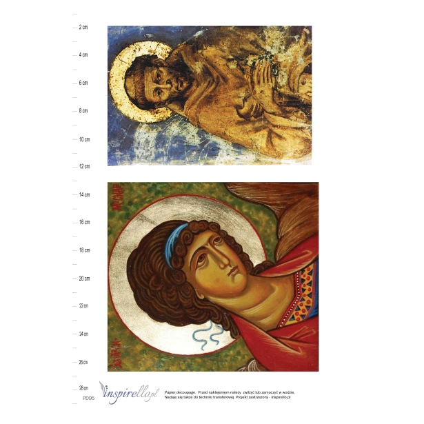 Papier decoupage -  ikony, święte obrazki św. Franciszek, św. Michał