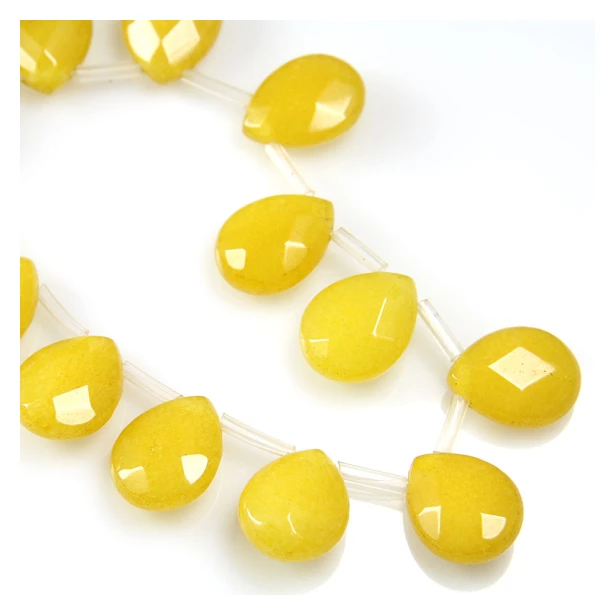 Jadeit fasetowany barwiony żółty- 1 szt