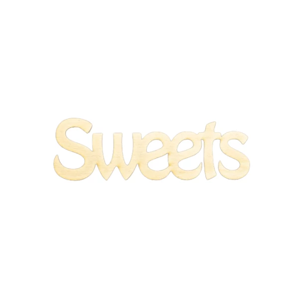 Napis: sweets 9,2x2,9cm