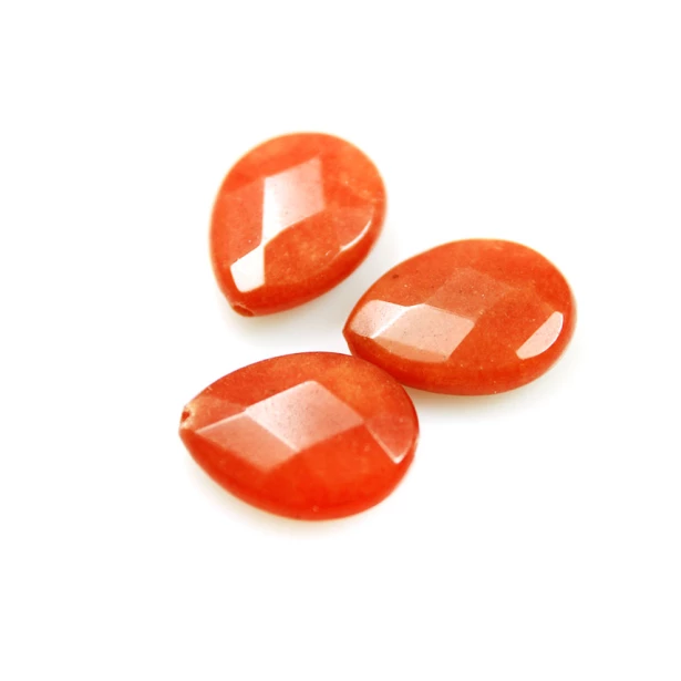 Jadeit fasetowany barwiony w pomarańczowym- 1 szt