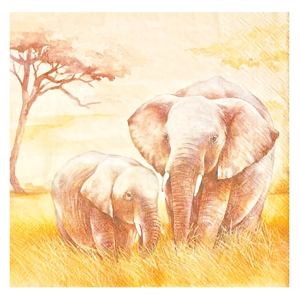 Serwetka - Afryka słonie