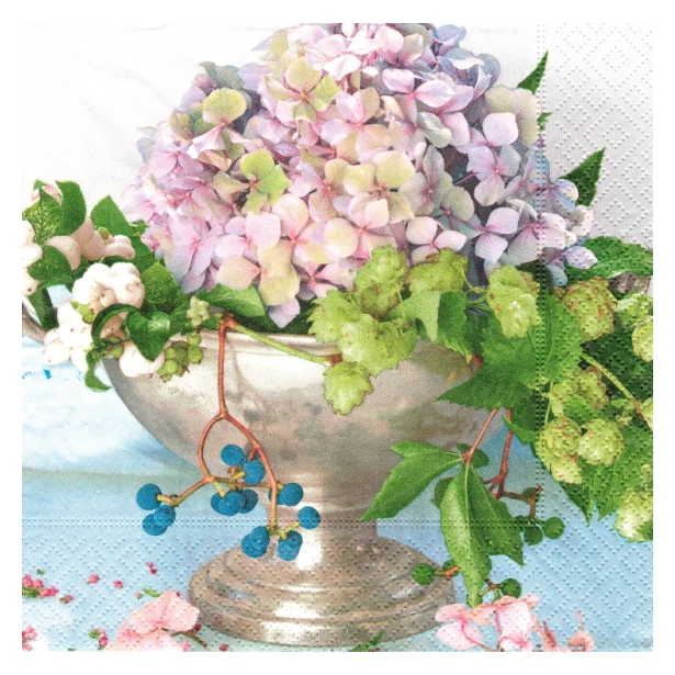 Serwetka  - misa z kwiatami