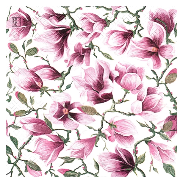 Serwetka - magnolia różowa