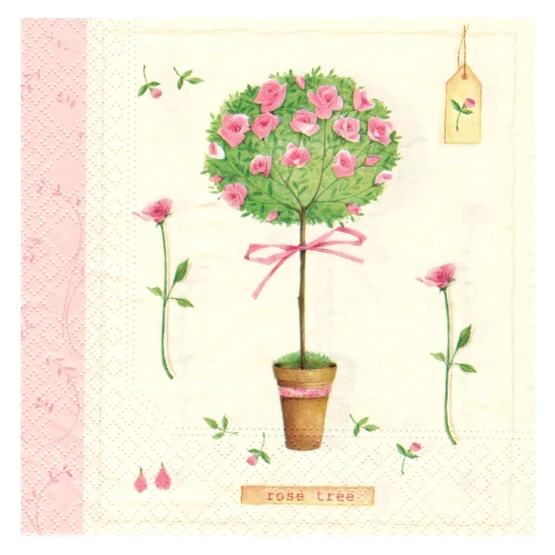 Serwetka - drzewko różane