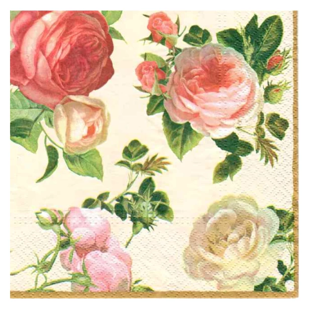 Serwetka - róże retro