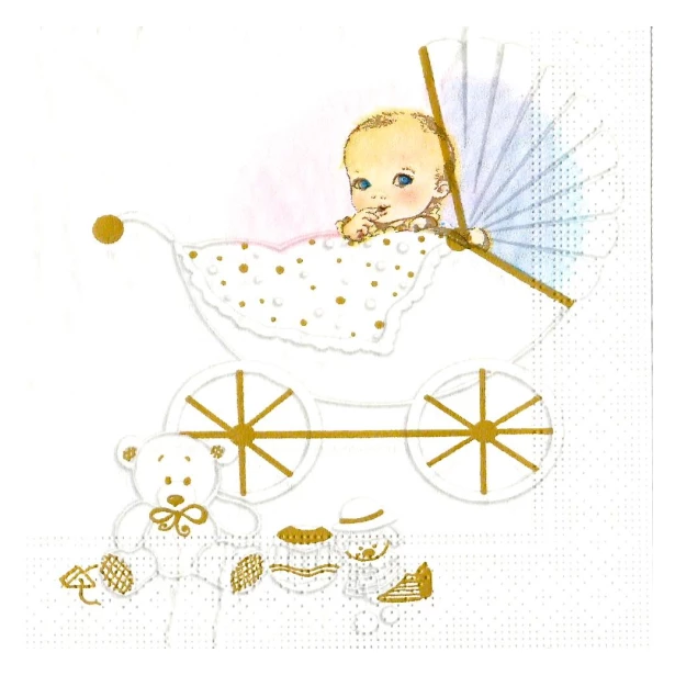 Serwetka - niemowlak w wózku