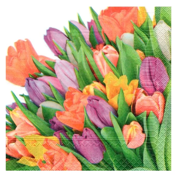 Serwetka -   kwiaty, tulipany