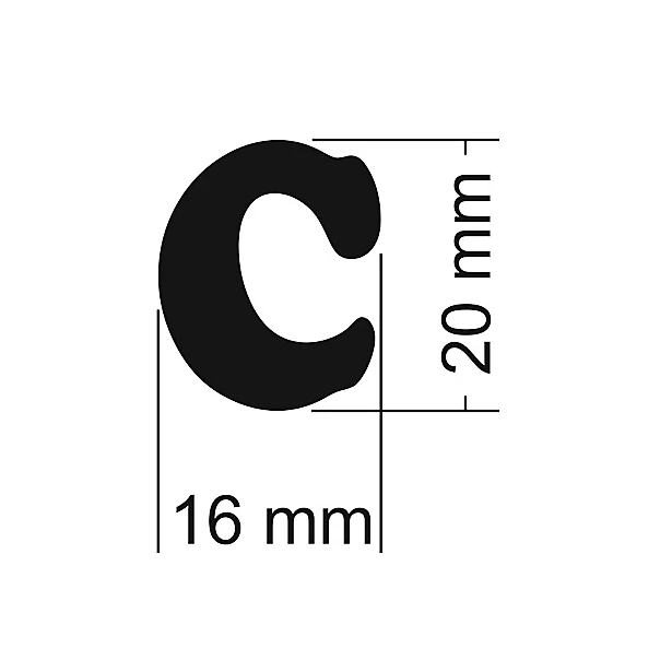 Literka do napisów C 20x16 mm