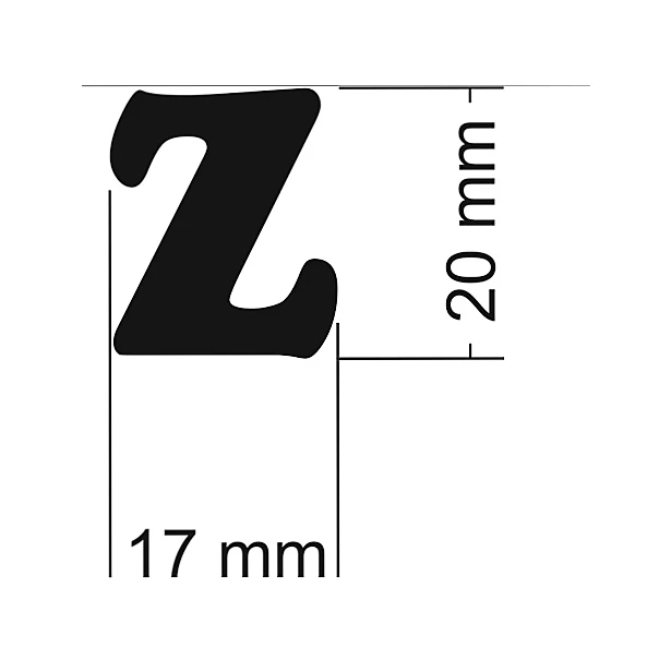 Literka do napisów Z 20x17 mm