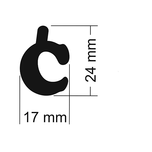 Literka do napisów Ć 24x17 mm