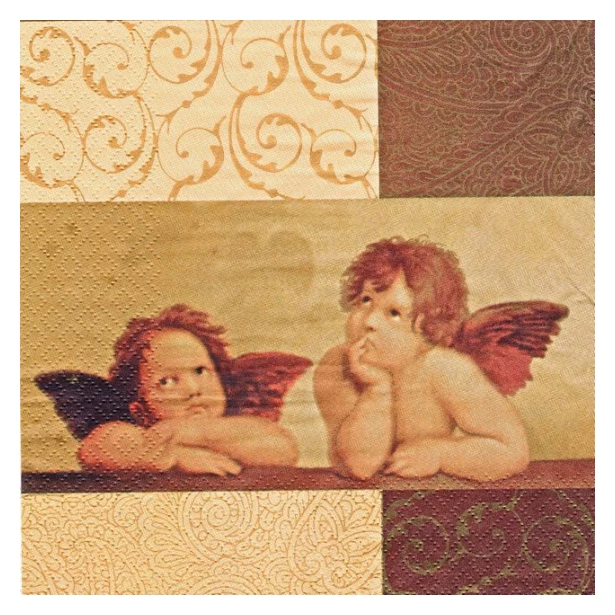 Serwetka  -  aniołki vintage