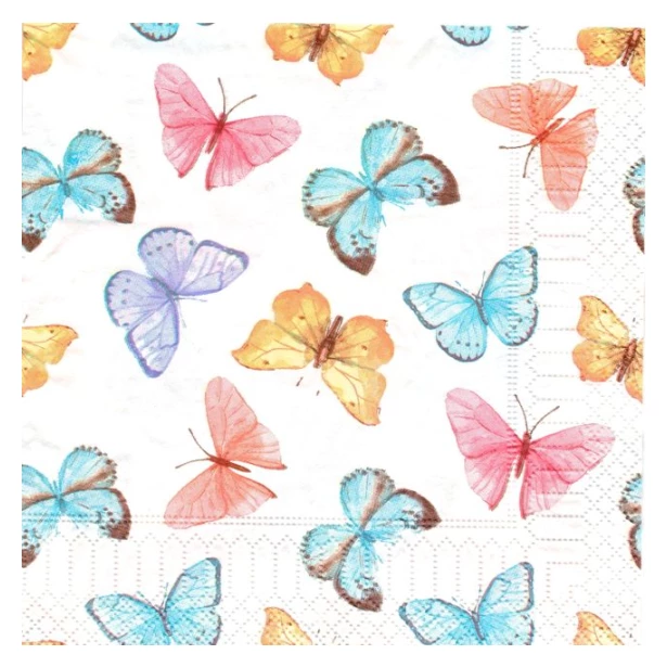 Serwetka - kolorowe motyle