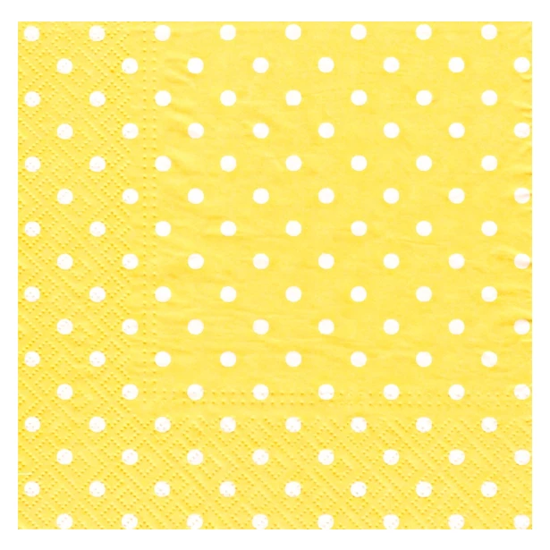 Serwetka - żółte kropki
