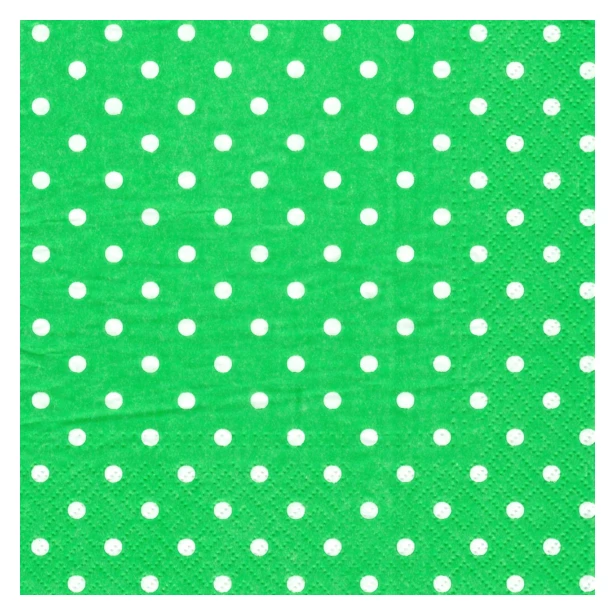 Serwetka - zielone kropki