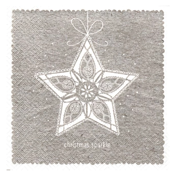 Serwetka - ornamentowa gwiazda, śnieżynka