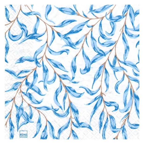 Serwetka - niebieskie liście, gałązki