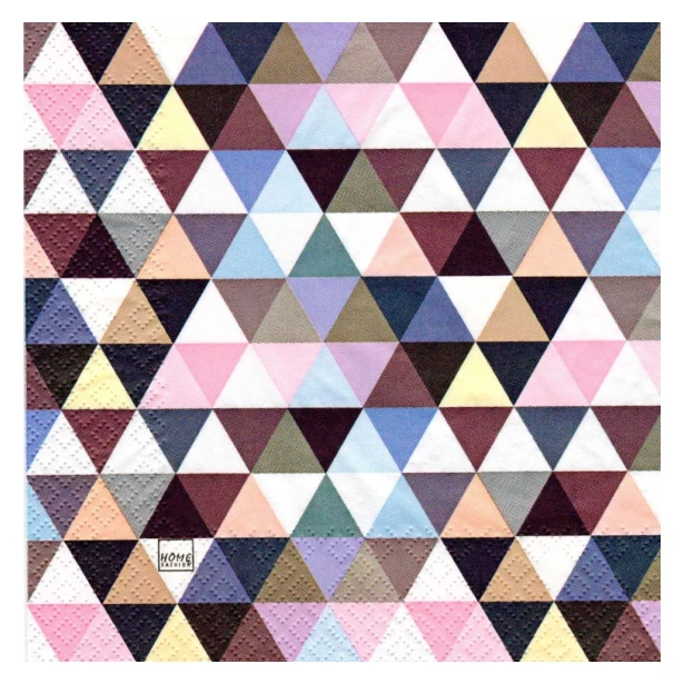 Serwetka - kolorowe trójkąty, mozaika