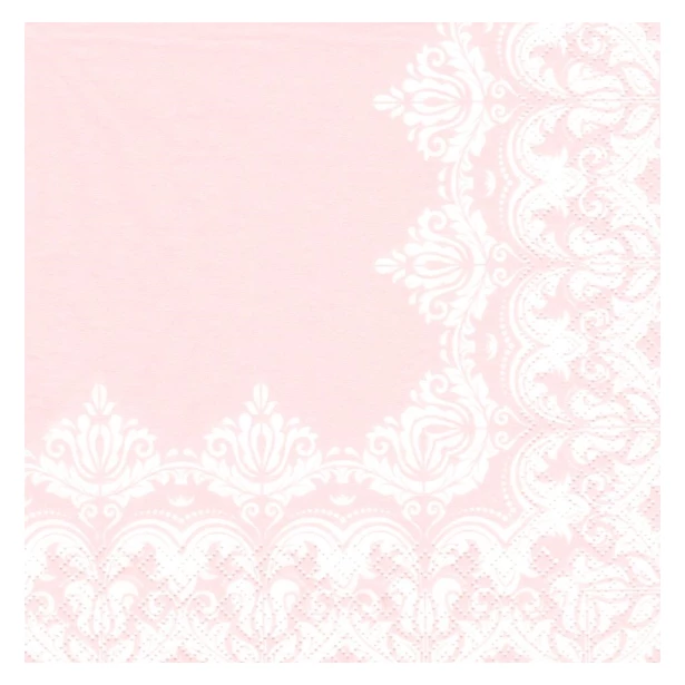 Serwetka - różowe ornamenty