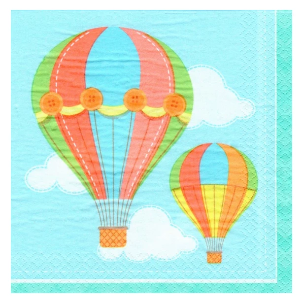 Serwetka - balony w chmurach