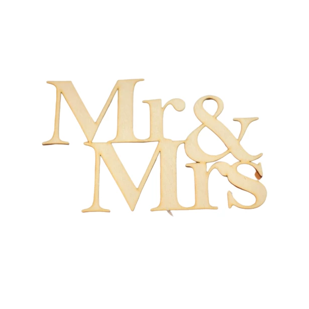 Napis Mr&Mrs  - 17,7x12cm