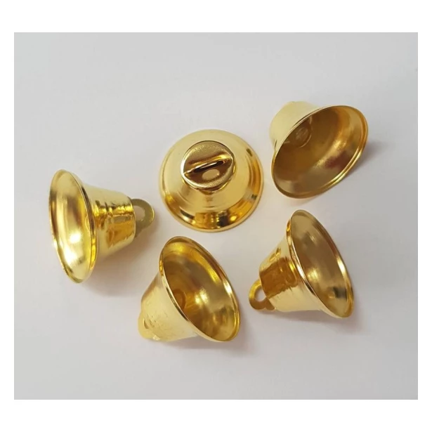 Dzwoneczki metalowe Złote 12x20mm  5szt