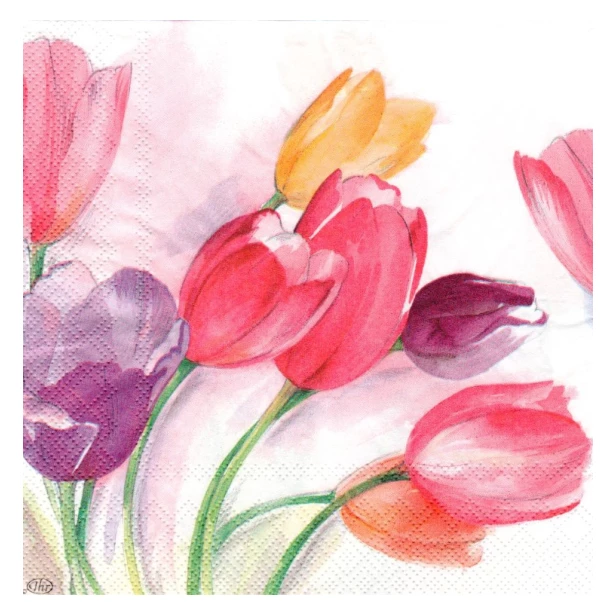 Serwetka - tulipany