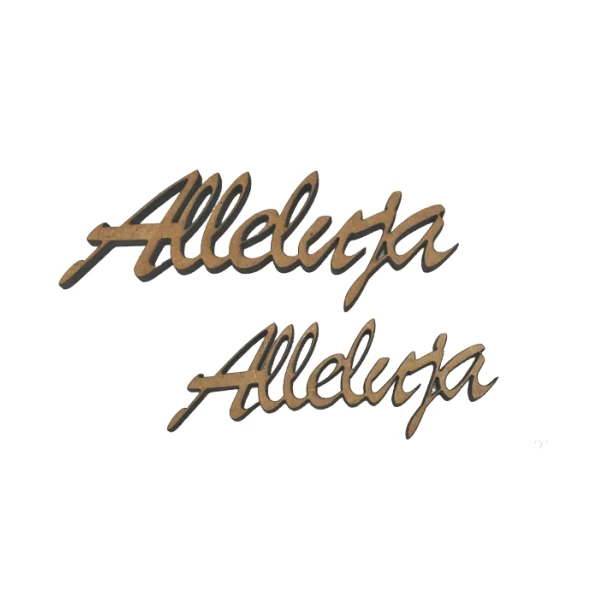 Napis Alleluja - dwie sztuki