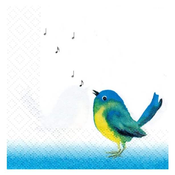 Serwetka mała - śpiewający ptaszek