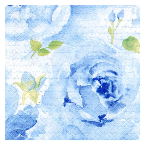 Serwetka - niebieskie róże