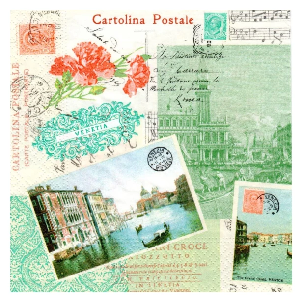 Serwetka - pocztówki z Wenecji